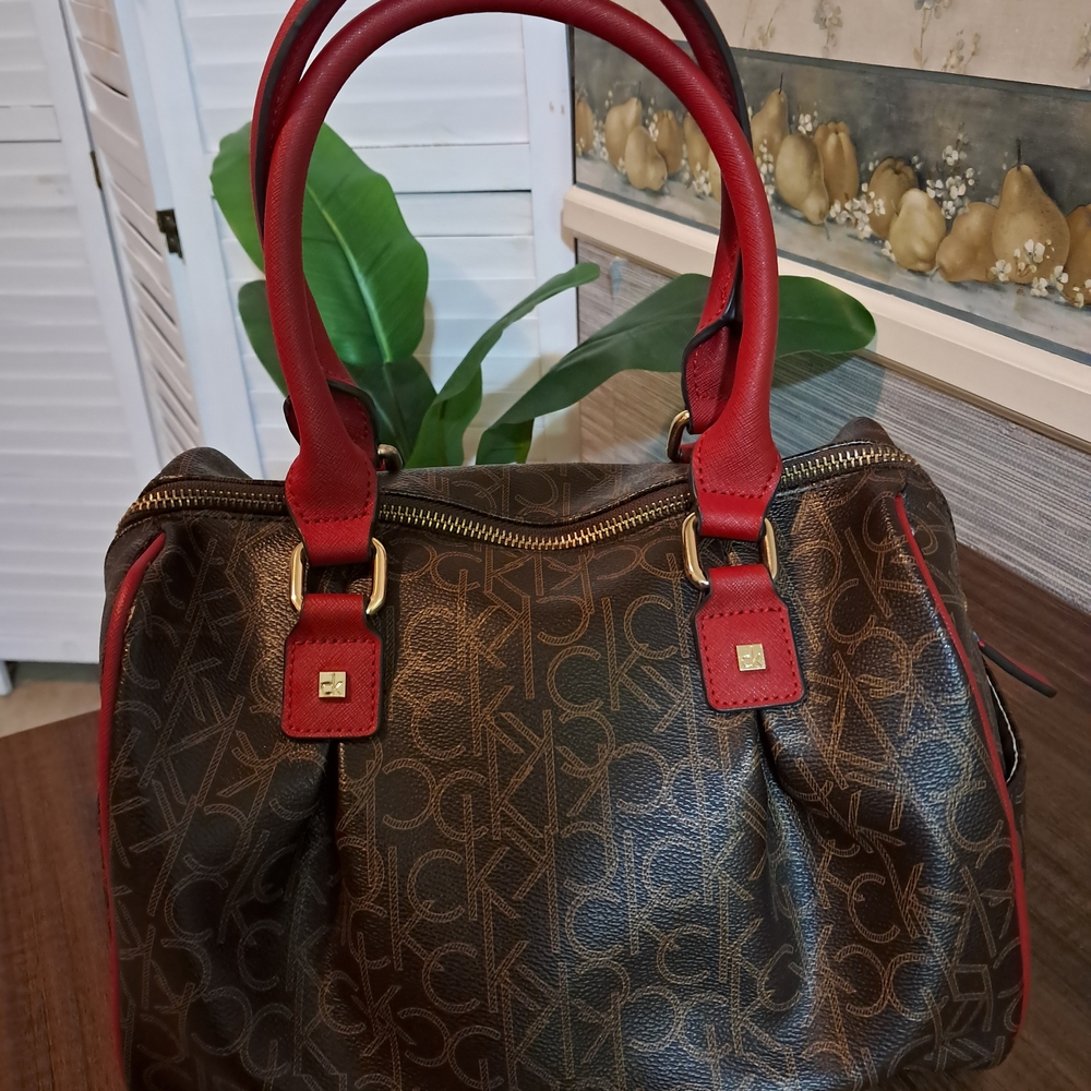Calvin Klein Brown and Red Women's Bag